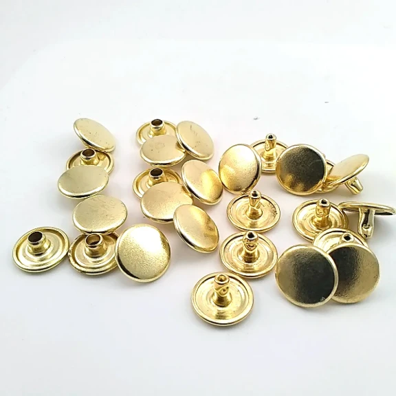 54 Çift Kapaklı Rivet 12 mm Kapak - 7,5 mm Bacak Saç Malzeme Perçin, 500 Takım, Çanta, Deri, Tekstil Aksesuarları için