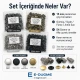 15 mm Paslanmaz Çıtçıt Düğme Seti – 4 Renk 400 Adet + 54 Sistem Kamalı Uygulama Aparatı SET-15MM-CITCIT-400
