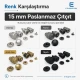 15 mm Paslanmaz Çıtçıt Düğme Seti – 4 Renk 400 Adet + 54 Sistem Kamalı Uygulama Aparatı SET-15MM-CITCIT-400