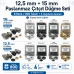 12,5 mm + 15 mm Paslanmaz Çıtçıt Renk ve Uygulama Seti – 8 Renk / 800 Takım + 2 Kalıp Dahil – El Presi Hariç SET-CITCIT-125-15-8RENK-800-KLP