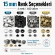 12,5 mm + 15 mm Paslanmaz Çıtçıt Renk ve Uygulama Seti – 8 Renk / 800 Takım + 2 Kalıp Dahil – El Presi Hariç SET-CITCIT-125-15-8RENK-800-KLP
