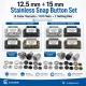 12,5 mm + 15 mm Paslanmaz Çıtçıt Renk ve Uygulama Seti – 8 Renk / 800 Takım + 2 Kalıp Dahil – El Presi Hariç SET-CITCIT-125-15-8RENK-800-KLP