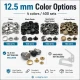 12,5 mm + 15 mm Paslanmaz Çıtçıt Renk ve Uygulama Seti – 8 Renk / 800 Takım + 2 Kalıp Dahil – El Presi Hariç SET-CITCIT-125-15-8RENK-800-KLP