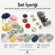 12,5 mm Plastik Kapaklı Çıtçıt Renk Seçim Seti – 12 Renk / 600 Takım – 54 Sistem Paslanmaz Alt Parça + Montaj Aparatı ve Set Kutusu Hediyeli SET-CITCIT-125PL-12RENK-600