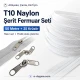 T10 Naylon Şerit Fermuar Seti