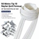 Atölyeler İçin 50 Metre Tip 10 Naylon Şerit Fermuar ve 25 Tek Elcikli Kürsör Seti, çanta, kılıf ve tekstil aksesuarları için