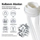 Atölyeler İçin 50 Metre Tip 10 Naylon Şerit Fermuar ve 25 Tek Elcikli Kürsör Seti, çanta, kılıf ve tekstil aksesuarları için