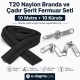 T20 Nylon Tarpaulin and Tent Zipper Set with Pull Cords