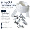 High-Volume N3 Nylon Coil Zipper Chain Set for Pillow & Cushion Covers – 100 m / 328.08 ft + 200 Single-Pull Sliders SET-T5T-NAYLON-100M200C