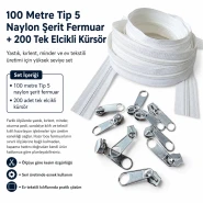 High-Volume N3 Nylon Coil Zipper Chain Set for Pillow & Cushion Covers – 100 m / 328.08 ft + 200 Single-Pull Sliders SET-T5T-NAYLON-100M200C