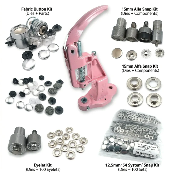 Tulumba El Presi ile Komple Tekstil Aksesuar Uygulama Başlangıç Seti - SET001BAS