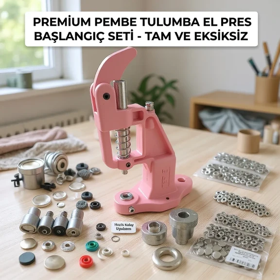 Tulumba El Presi ile Komple Tekstil Aksesuar Uygulama Başlangıç Seti - SET001BAS