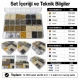 4-6-8 mm Akrilik İnci Renk ve Kalıp Seti – Gold, Nikel, B.Nikel, Krem 12 Model / 12.000 Adet + 3 Kalıp