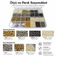 4-6-8 mm Akrilik İnci Renk ve Kalıp Seti – Gold, Nikel, B.Nikel, Krem 12 Model / 12.000 Adet + 3 Kalıp