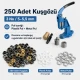 3 No Plise Sineklik Kuşgözü El Presli Başlangıç Seti, 5-5,5 mm delik açma ve montaj kalıbı ile birlikte