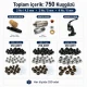 2 No / 4,5 mm, 3 No / 5 mm ve 4 No / 6 mm Plise Sineklik Kuşgözü El Presli 3 Ölçülü Komple Deneme Seti - E-Düğme Tekstil