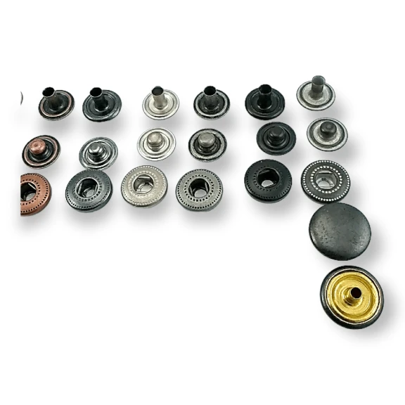 14 mm Çıtçıt Düğme Bombeli 54 Sistem Pirinç 4 lü Takım ERCB0014PR