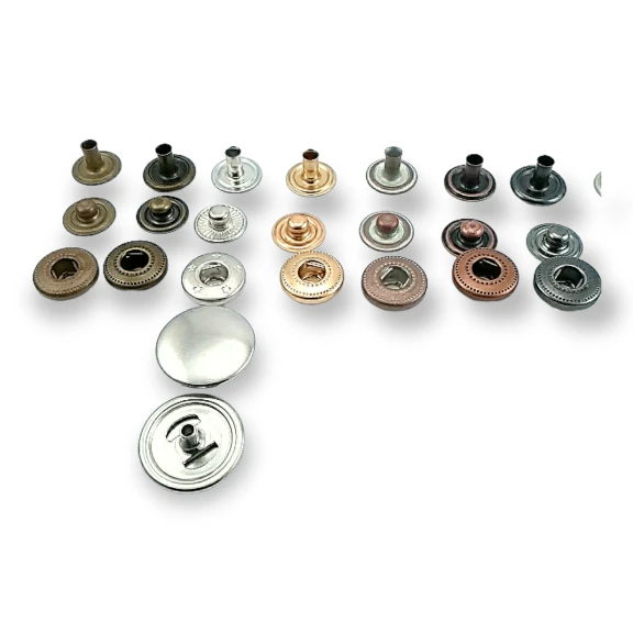 17 mm Çıtçıt Bombeli 54 Sistem Pirinç 4 lü Takım ERCB0017PR