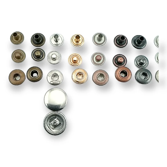 17 mm Çıtçıt Bombeli 54 Sistem Pirinç 4 lü Takım ERCB0017PR