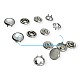 9.5 mm Prong Pearlescent Snap Fantenrs 3/8" With Cap Stainless Buttons C0014S