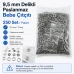 Bebe Çıtçıtı 9,5 mm Paslanmaz Delikli Klikıt Çıtçıt 250 Adet/Pk C0095DPPK