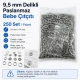 Bebe Çıtçıtı 9,5 mm Paslanmaz Delikli Klikıt Çıtçıt, 250 Adet/Paket, bebek giyim ve zıbınlar için ideal