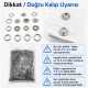 Bebe Çıtçıtı 9,5 mm Paslanmaz Delikli Klikıt Çıtçıt, 250 Adet/Paket, bebek giyim ve zıbınlar için ideal