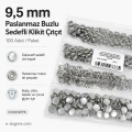 9,5 mm Paslanmaz Buzlu Sedefli Klikıt Çıtçıt 100 Adet/Paket C0095SPPK