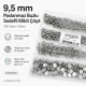 9,5 mm paslanmaz buzlu sedefli klikıt çıtçıt, estetik görünüm ile işlevsel kullanım avantajı sunan tekstil aksesuarı