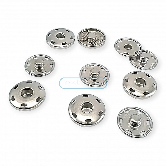 19 mm 30 L 3/4" Sew-On Snap Button Brass Stainless ERD190PR