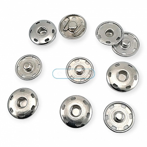 19 mm 30 L 3/4" Sew-On Snap Button Brass Stainless ERD190PR