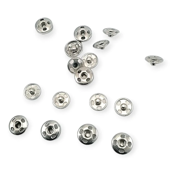 Dikme Çıtçıt Düğme 8 mm 12 boy Dört Delikli Pirinç Paslanmaz ERD080PR4