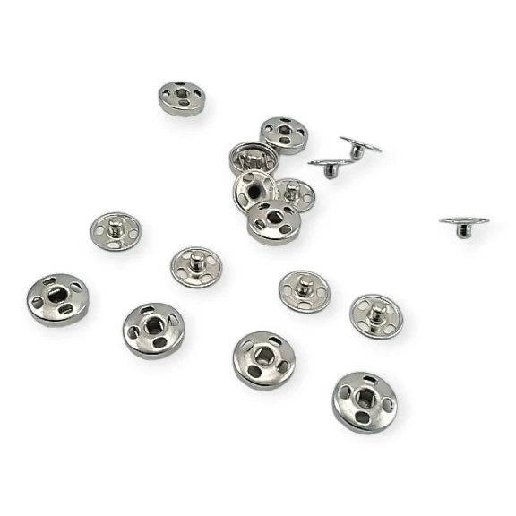 Dikme Çıtçıt Düğme 8 mm 12 boy Dört Delikli Pirinç Paslanmaz ERD080PR4