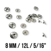 Dikme Çıtçıt Düğme 8 mm 12 boy Dört Delikli Pirinç Paslanmaz ERD080PR4