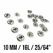 10 mm 16L / 25/64" Sew-On Snap Button Stainless ERD100P4