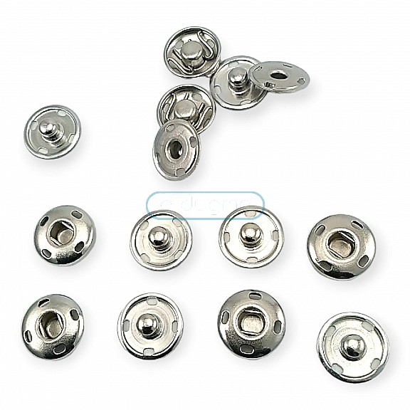 Sew-On Snap Fasteners 12 mm 20L / 15/32" Brass Stainless ERD120PR4