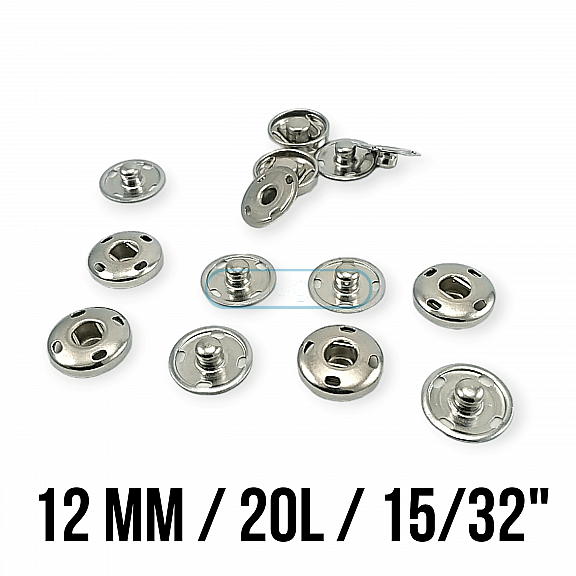 Dikme Çıtçıt Düğme Pirinç 12 mm 20 boy Dört Delikli ERD120PR4