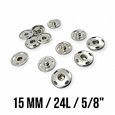 Dikme Çıtçıt Düğme 15 mm 24 boy Paslanmaz Dört Delikli ERD150P4