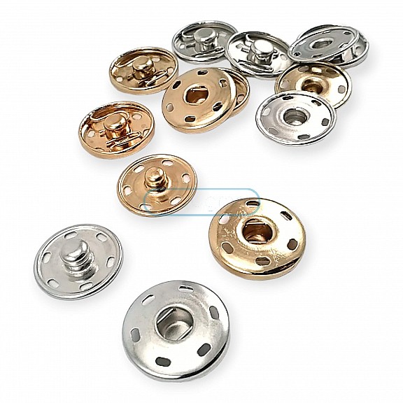 21 mm 34 L 7/8" Sew-On Snap Button Brass Stainless ERD210PR