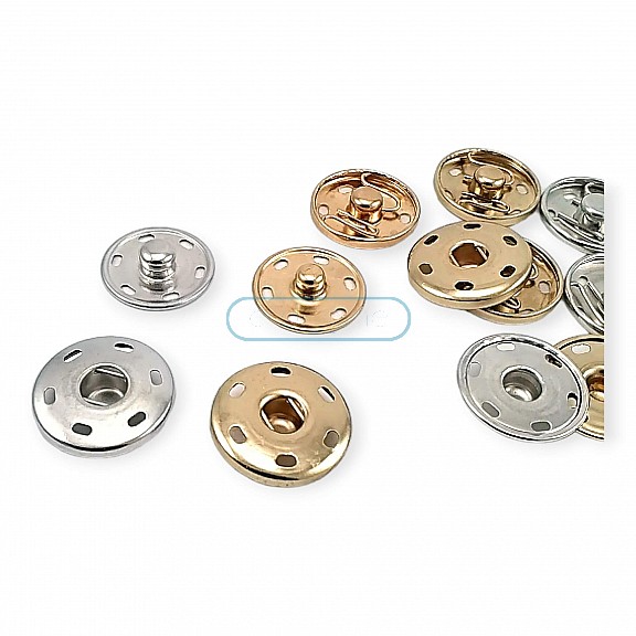 21 mm 34 L 7/8" Sew-On Snap Button Brass Stainless ERD210PR