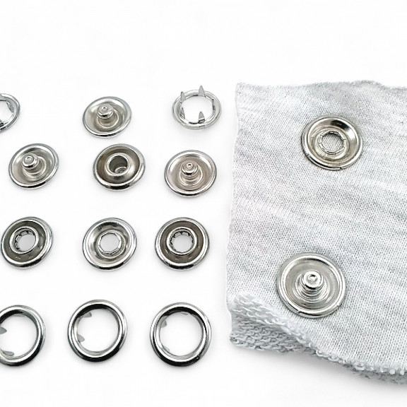 Tırnaklı Çıtçıt 15 mm Büyük Boy Paslanmaz Çıt Çıt  - İki Taraf Halkalı ERC0015TIRP