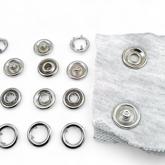 Tırnaklı Çıtçıt 15 mm Büyük Boy Paslanmaz Çıt Çıt  - İki Taraf Halkalı ERC0015TIRP