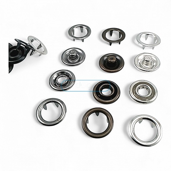 Prong Snap Fastener 15 mm - 0,59" Large Size Snap Fastener Whit Double Sided Ring ERC0015TIRPRU