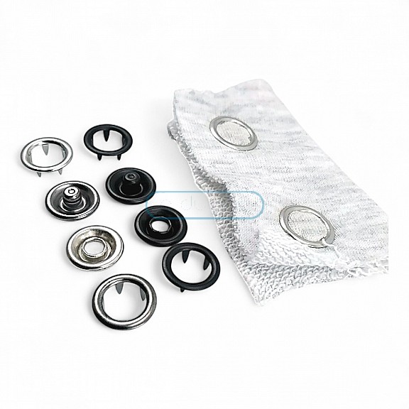 Prong Snap Fastener 15 mm - 0,59" Large Size Snap Fastener Whit Double Sided Ring ERC0015TIRPRU