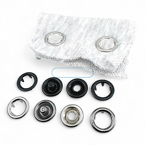 Prong Snap Fastener 15 mm - 0,59" Large Size Snap Fastener Whit Double Sided Ring ERC0015TIRPRU