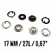 Prong Snap Fastener 15 mm - 24L - 0.60" Two Side Prong Circle ERC0015TIRPR