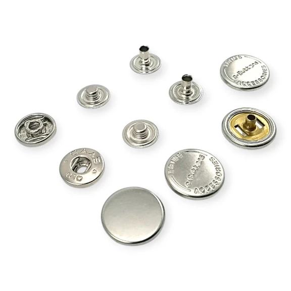 Para Tipi Düz Pirinç 54 Sistem Caas 125 Model Çıtçıt Düğme 4 lü Takım ERCAAS0125PRP