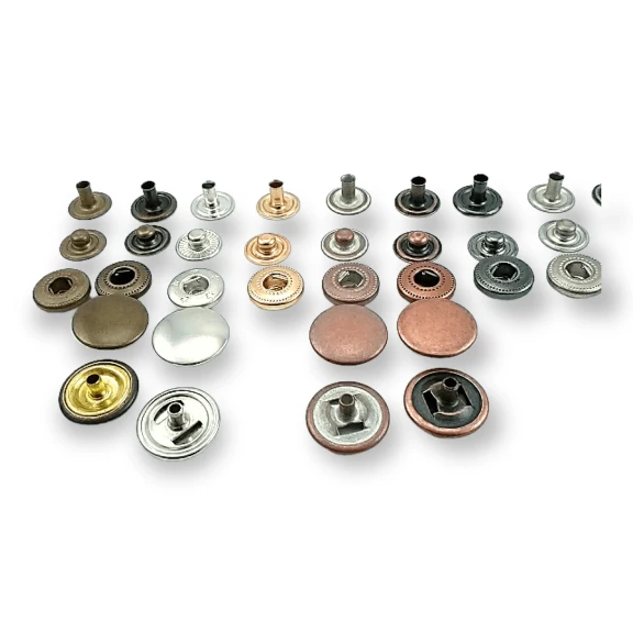 15 mm Çıtçıt Düğme Bombeli 54 Sistem Pirinç 4 lü Takım ERCB0015PR