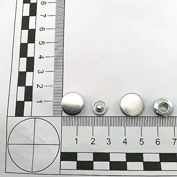 Snap Button Double-Sided 15 mm (1/2 inch) Brass Coin Type 4-Piece Set ERCB0015PR2K