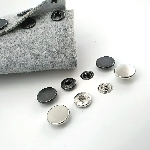 Snap Button Double-Sided 15 mm (1/2 inch) Brass Coin Type 4-Piece Set ERCB0015PR2K